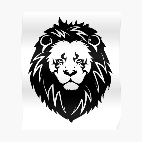 Lion Face - Zoo Keeper Gifts - Tribal Africa Lion Head