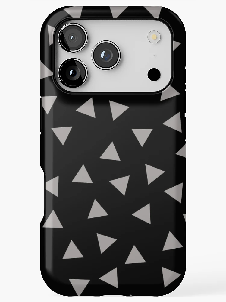 Thumbnail 1 of 4, iPhone Case, Gray triangulars, background, pattern, design, pattern designed and sold by Pointit.