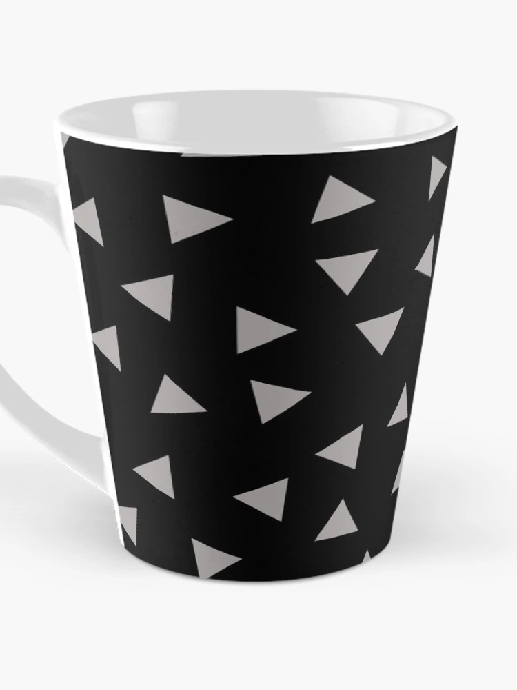 Thumbnail 3 of 4, Coffee Mug, Gray triangulars, background, pattern, design, pattern designed and sold by Pointit.