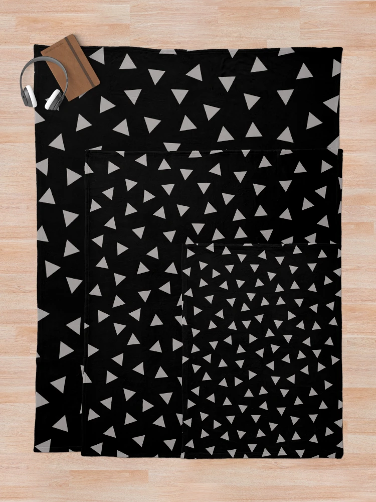 Thumbnail 5 of 6, Throw Blanket, Gray triangulars, background, pattern, design, pattern designed and sold by Pointit.