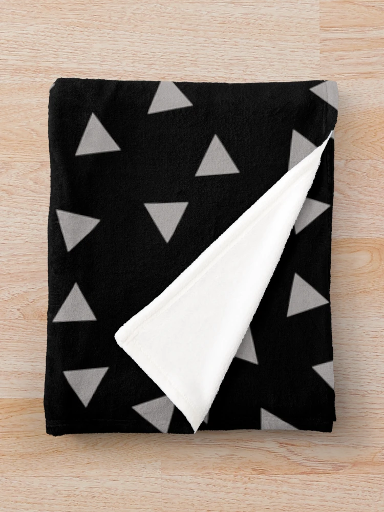 Thumbnail 3 of 6, Throw Blanket, Gray triangulars, background, pattern, design, pattern designed and sold by Pointit.