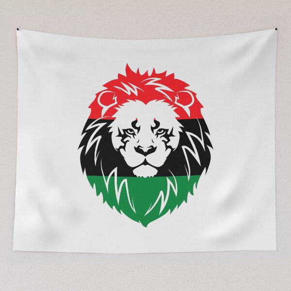 Item preview, Pan African Flag - Lion Face Africa Unia Flag designed and sold by MagicBoutique.