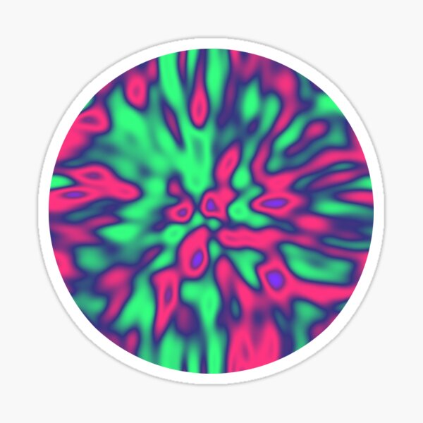 Wavy plasma | Abstract random colors #11 Sticker