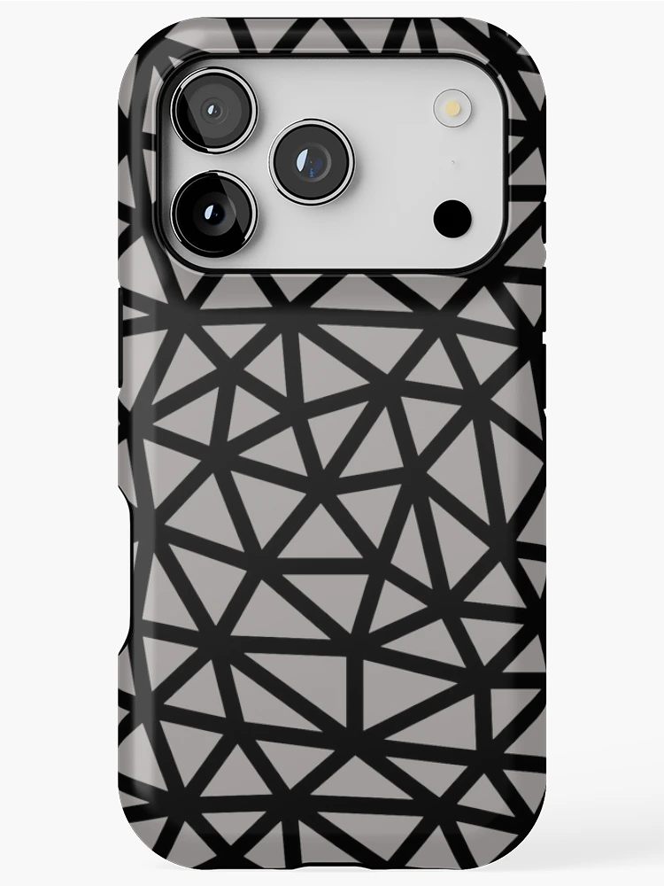 Thumbnail 1 of 4, iPhone Case, triangular gray lines designed and sold by Pointit.