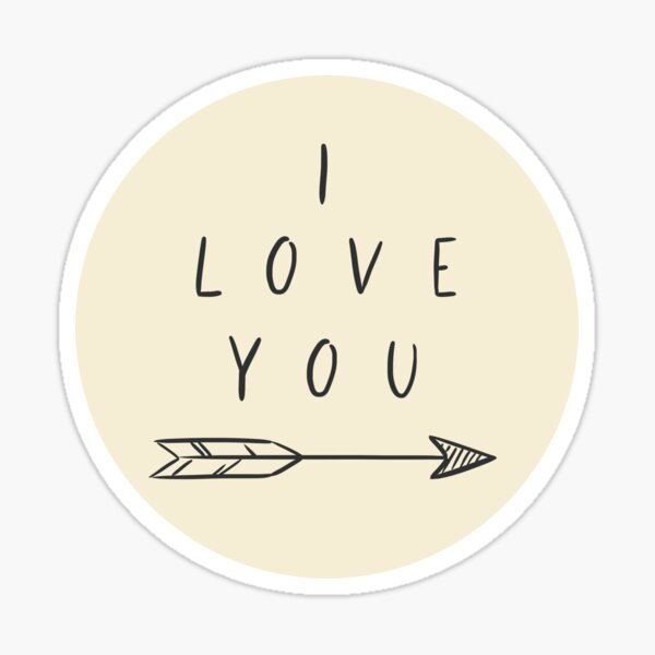 I LOVE YOU (right) Sticker