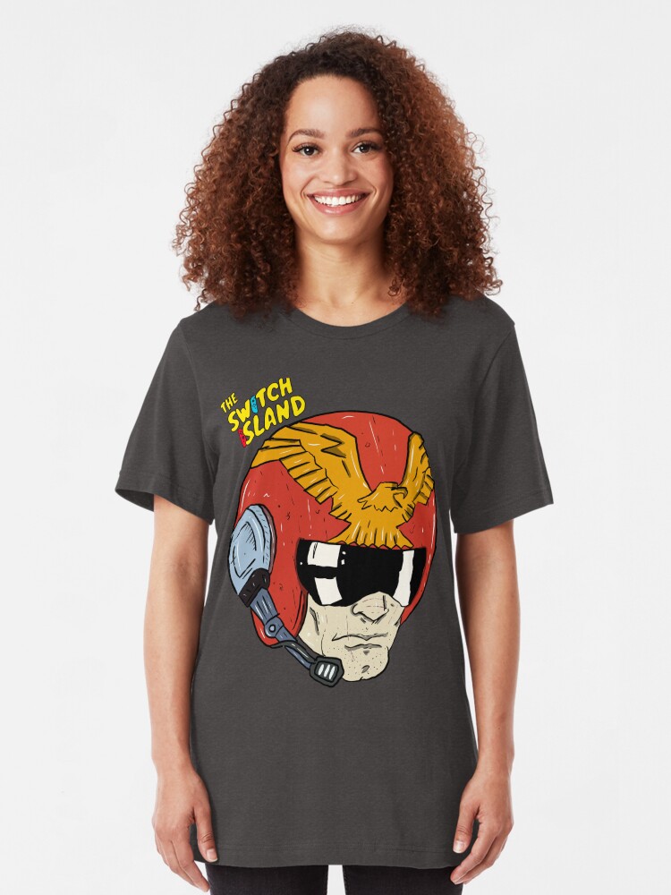 Alternate view of Captain Falcon On The Switch Island Slim Fit T-Shirt