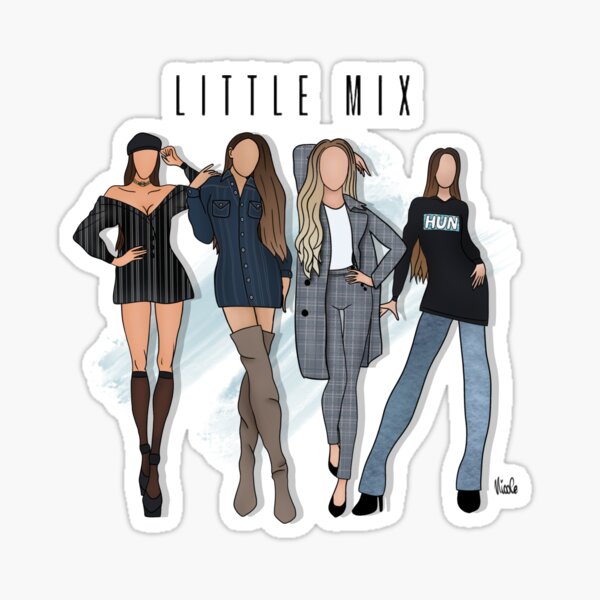 Little mix fashion drawing Sticker