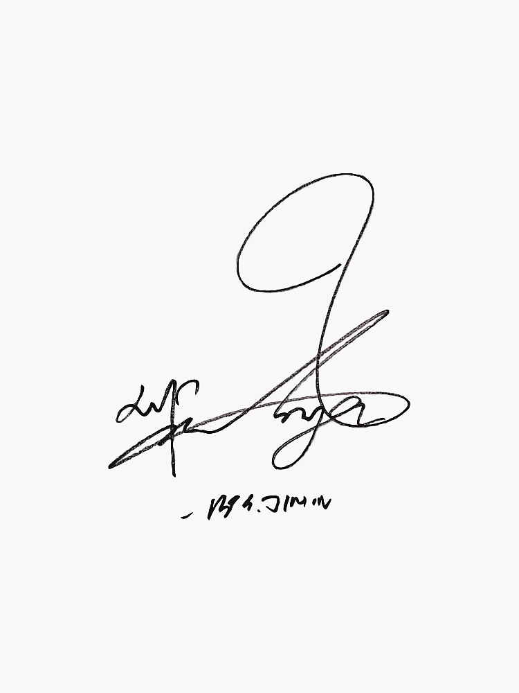 BTS JIMIN Signature Sticker | Sticker