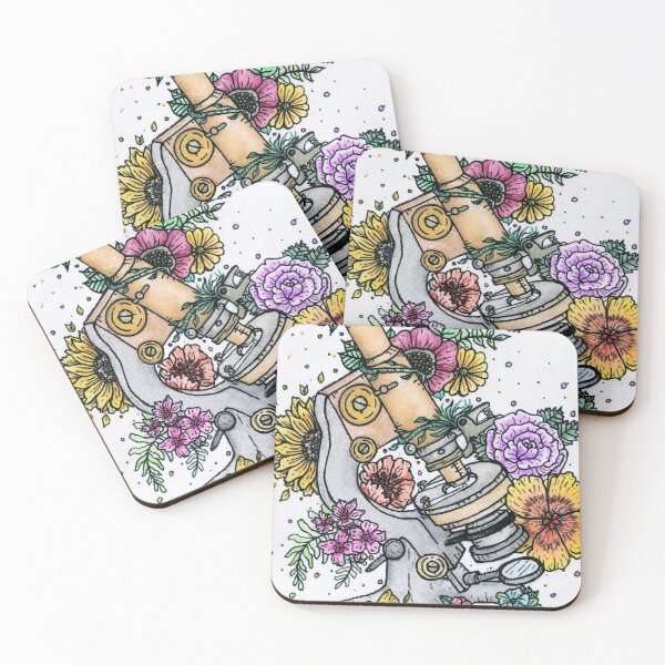 Item preview, Microscope with flowers designed and sold by KatScottArt.