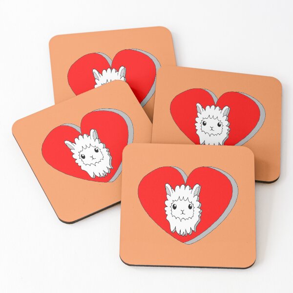 Item preview, Cute Llama Face In Red Heart Drawing  designed and sold by Almdrs.