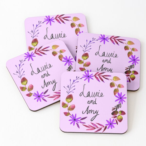 Item preview, Little Women Amy and Laurie Flower Wreath - Lilac Palette designed and sold by Niina  Niskanen.