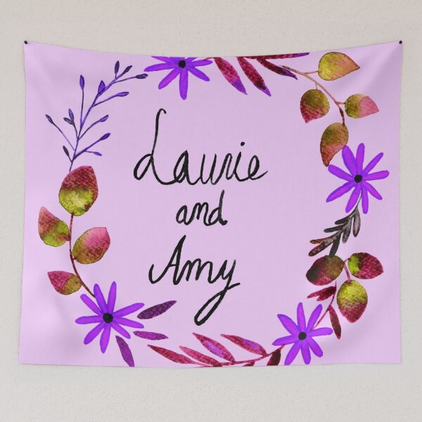 Item preview, Little Women Amy and Laurie Flower Wreath - Lilac Palette designed and sold by Niina  Niskanen.