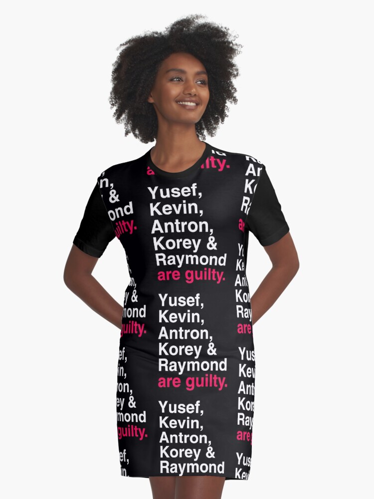 Central Park 5 Are Guilty Graphic T Shirt Dress By Roogear