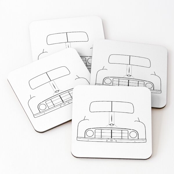 Artikelvorschau, Morris Minor MM Oldtimer schwarzer Umriss entworfen und verkauft von soitwouldseem.