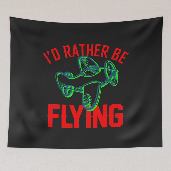 Item preview, Id rather be flying aviator airplane pilot funny gift designed and sold by hadleydesigns.