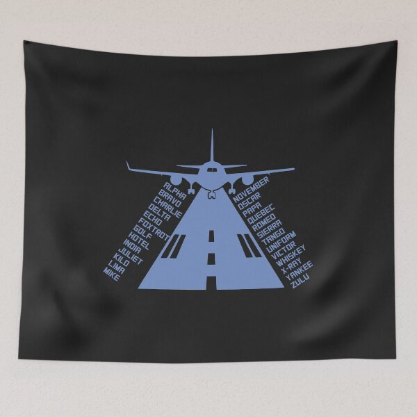 Artikelvorschau, Lustiges Geschenk des Flugzeugpiloten der Flugzeugrollbahn des phonetischen Alphabetes entworfen und verkauft von hadleydesigns.