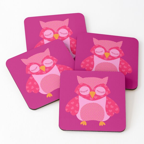 Item preview, Whimsical Pink Valentine's Day Owl | Cherie's Art Original designed and sold by CheriesArt.