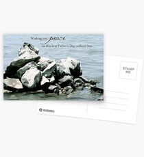 Peace on Your First Father's Day (loss of a son) Postcards