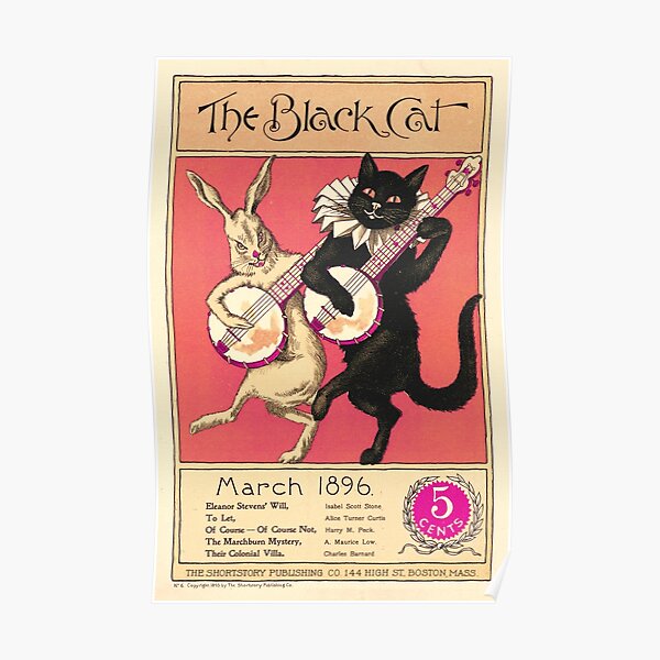 Vintage poster- The Black Cat - Shortstory Poster
