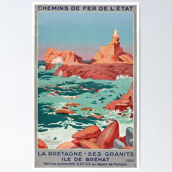 Item preview, Vintage french poster - Ile de Bréhat designed and sold by DejaVuStudio.