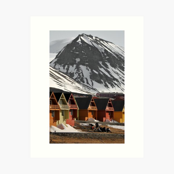 Longyearbyen houses Art Print