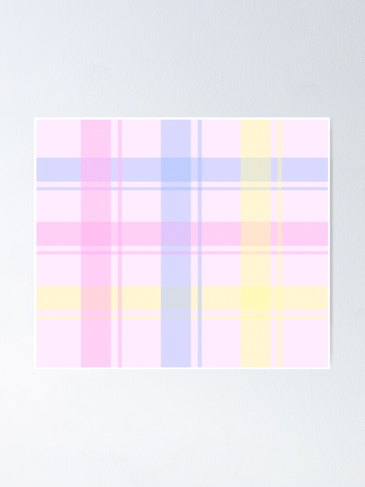 Tartan Plaid Pink Blue Yellow Gingham Check Checkered