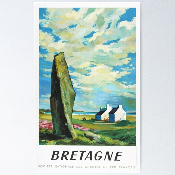 Item preview, Vintage french poster - Bretagne designed and sold by DejaVuStudio.