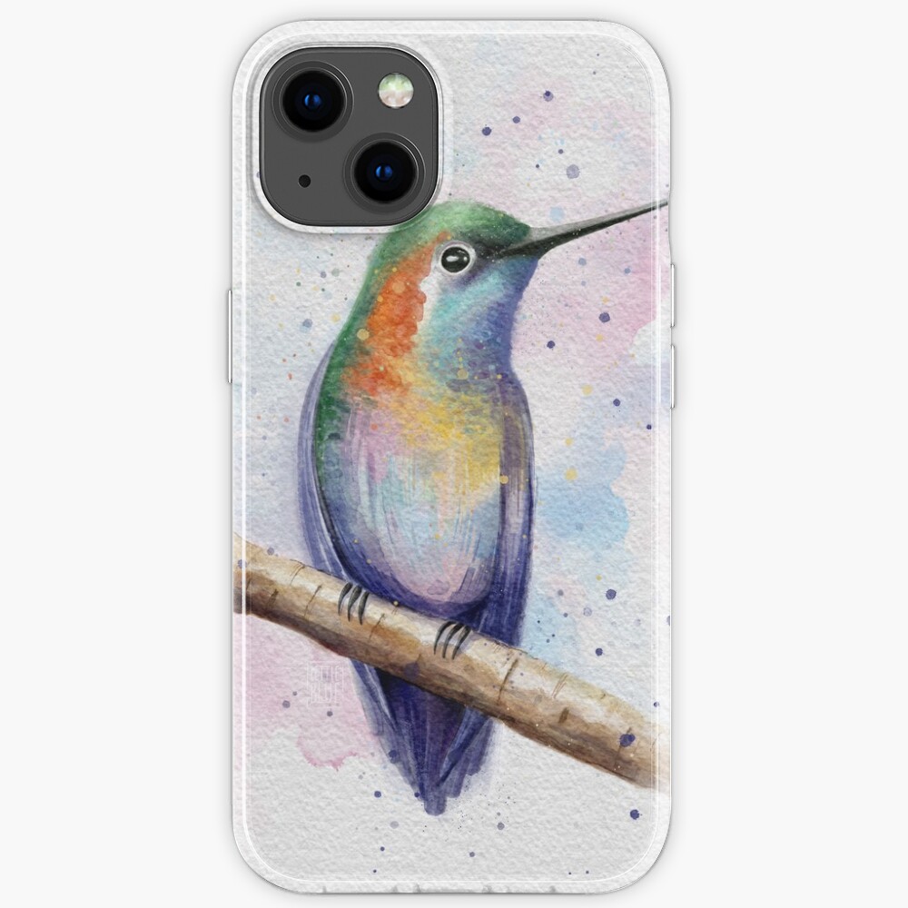 Watercolor Hummingbird iPhone Case