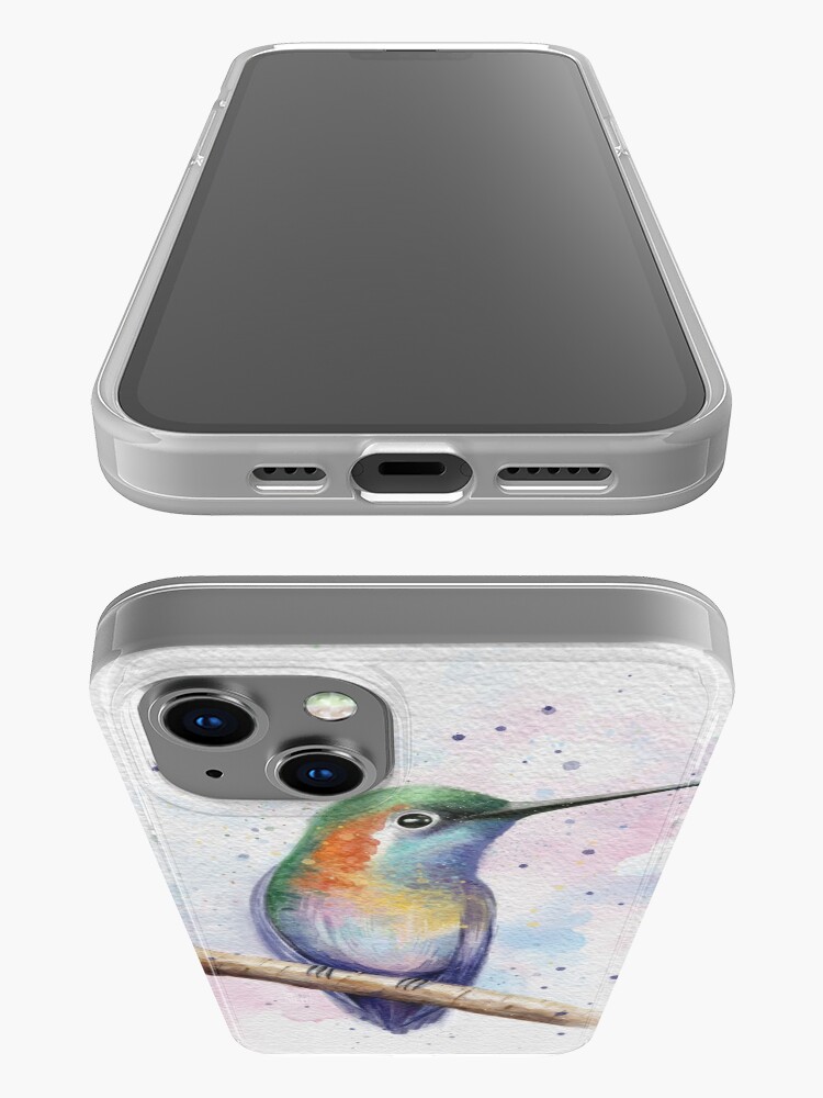 Alternate view of Watercolor Hummingbird iPhone Case