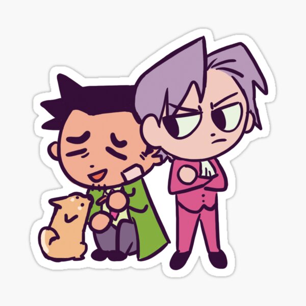 Edgeworth and Gumshoe (and Missile) Sticker