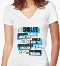 CNBlue Doodle Women's Fitted V-Neck T-Shirt
