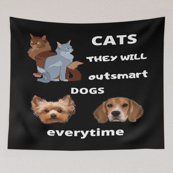 Item preview, Cats will outsmart dogs always. dog, brighter, intelligent designed and sold by jayne0524.