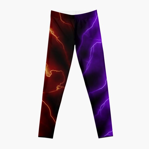 Red Lightning Leggings for Sale