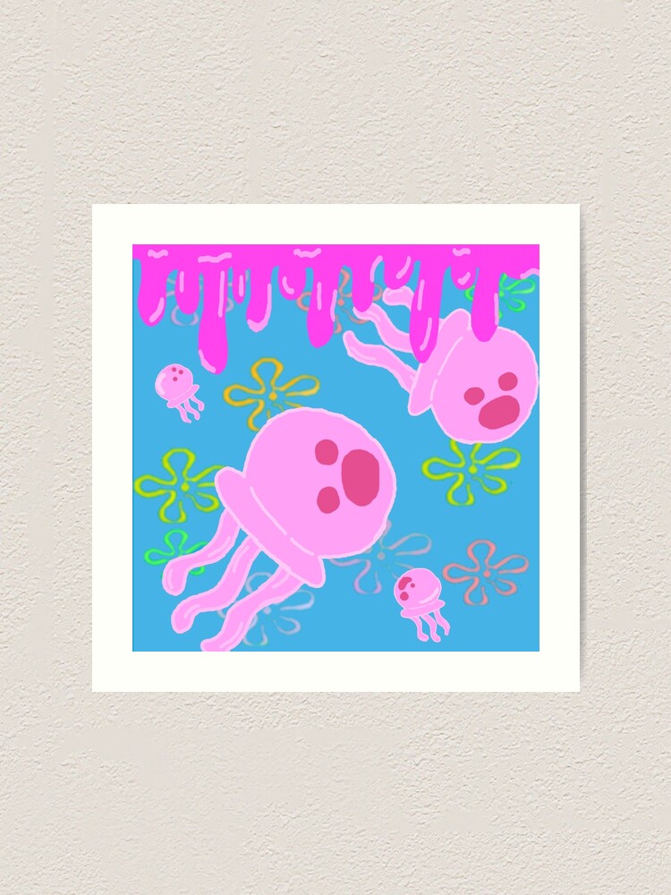 "Spongebob jellyfish" Art Print by chicnleesh | Redbubble