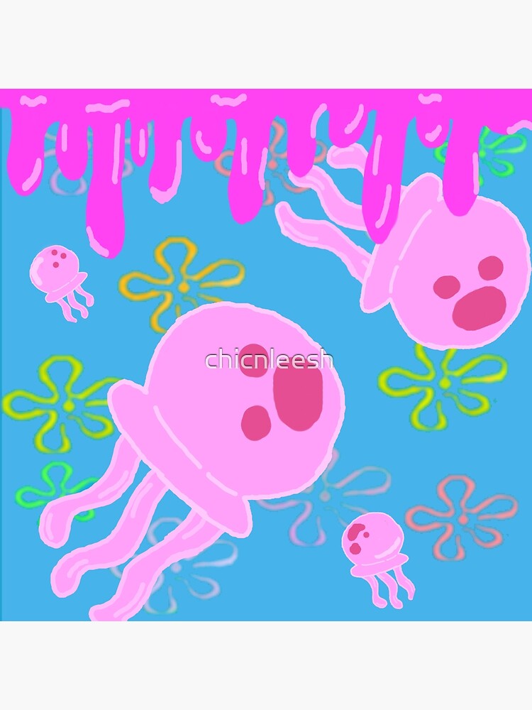 Spongebob jellyfish Art Print for Sale by chicnleesh