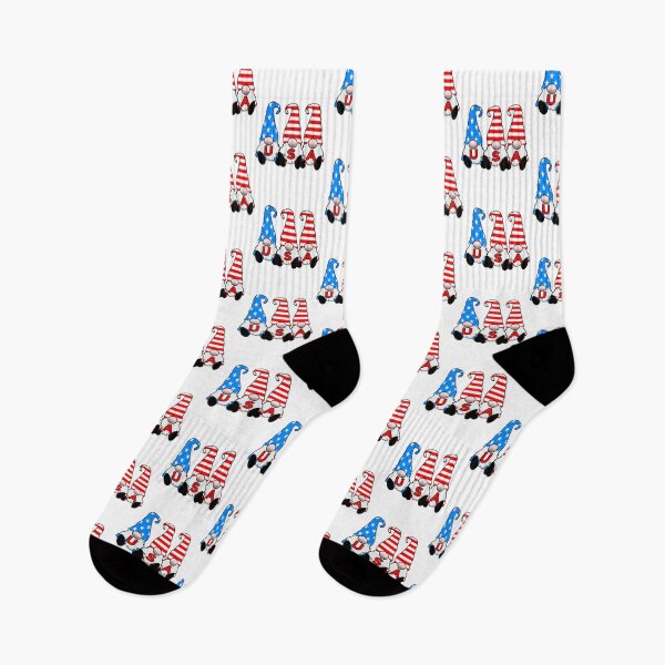 Item preview, 3 Cute Patriotic Gnomes American Flag Red White Blue USA designed and sold by funnytshirtemp.