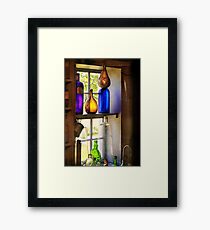 Pharmacy - Colorful glassware Framed Print