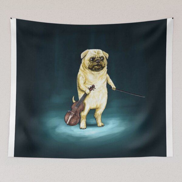 Item preview, Pug and Violin designed and sold by MariArmstrong.