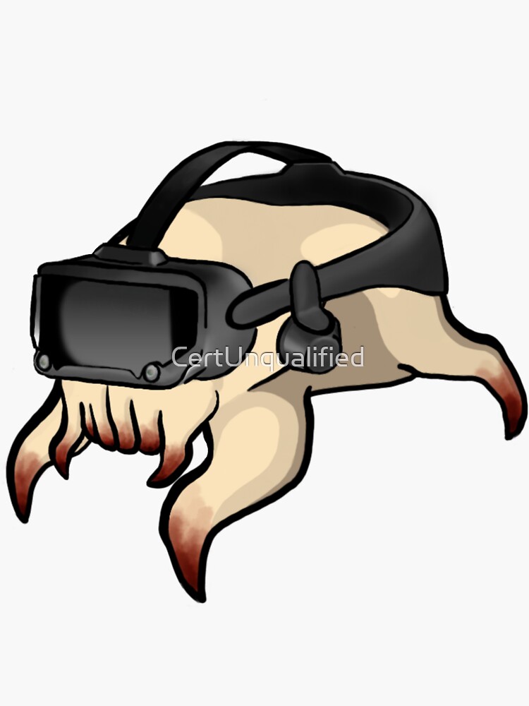 "Headcrab Wearing Valve Index" Sticker for Sale by CertUnqualified