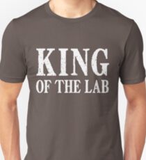 Camiseta ajustada Rey del laboratorio - Texto blanco