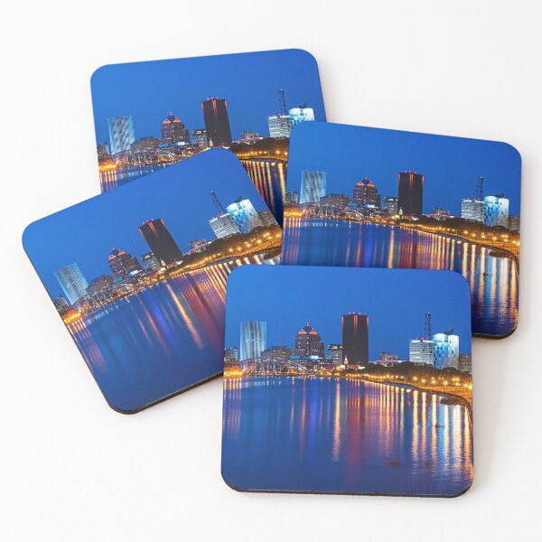 Item preview, Rochester NY Skyline at Dusk Genesee River designed and sold by WayneOxfordPh.