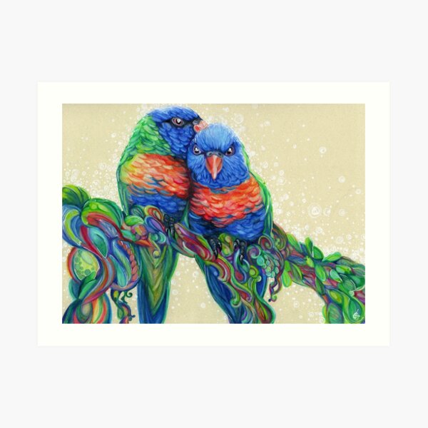 Lovely Lories Art Print