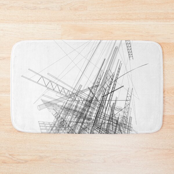 Item preview, Architecture Abstract Geometric graphic black lines Design designed and sold by Pointit.