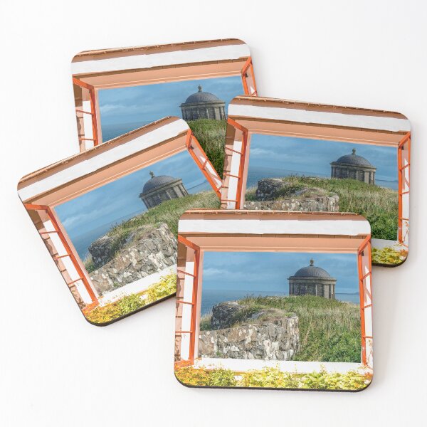 Item preview, A cottage view of the Mussenden Temple on the edge of the cliff top near Castlerock Northern Ireland designed and sold by articlave.