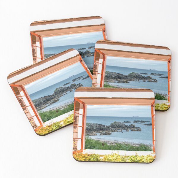 Item preview, A cottage view of a ship anchored off the Donegal coast at Shrove Beach in Ireland designed and sold by articlave.