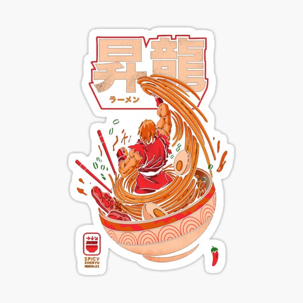 Ramen Street Fighter Sticker