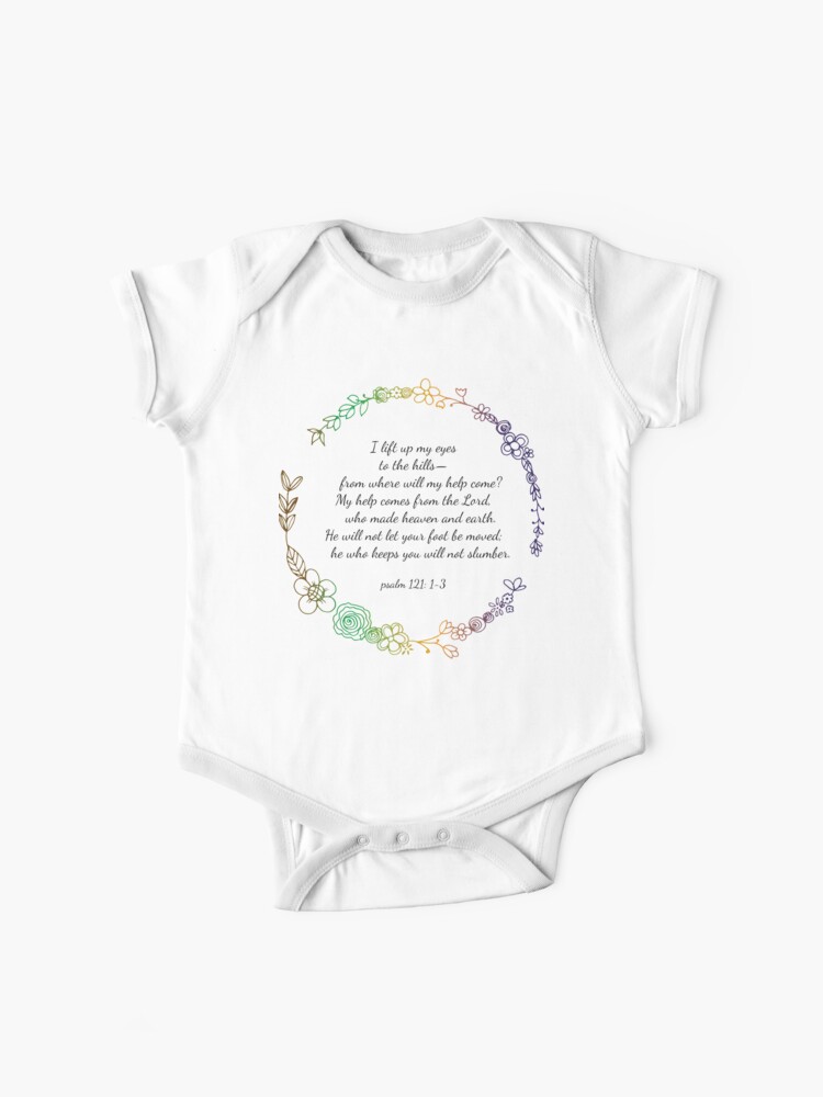 Psalm 121 1 3 Baby One Piece By Neteor Redbubble