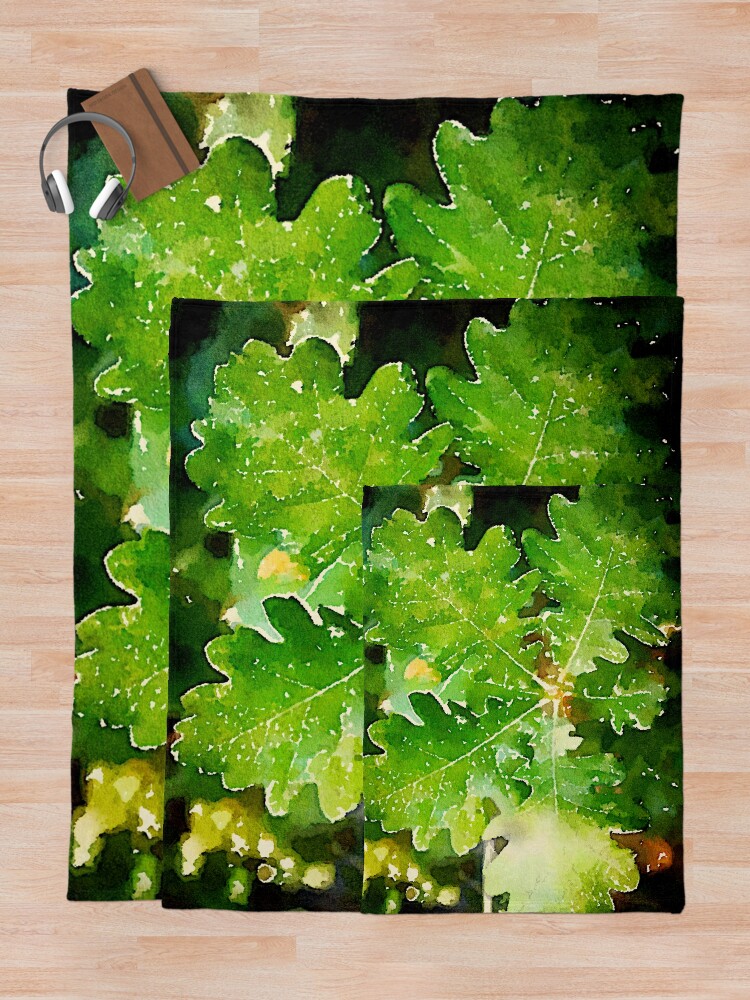 Thumbnail 5 of 6, Throw Blanket, Oak Leaves in Sicily designed and sold by douglasewelch.