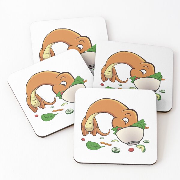 Item preview, Brontosaurus Dinosaur Eating Salad designed and sold by jonmlam.