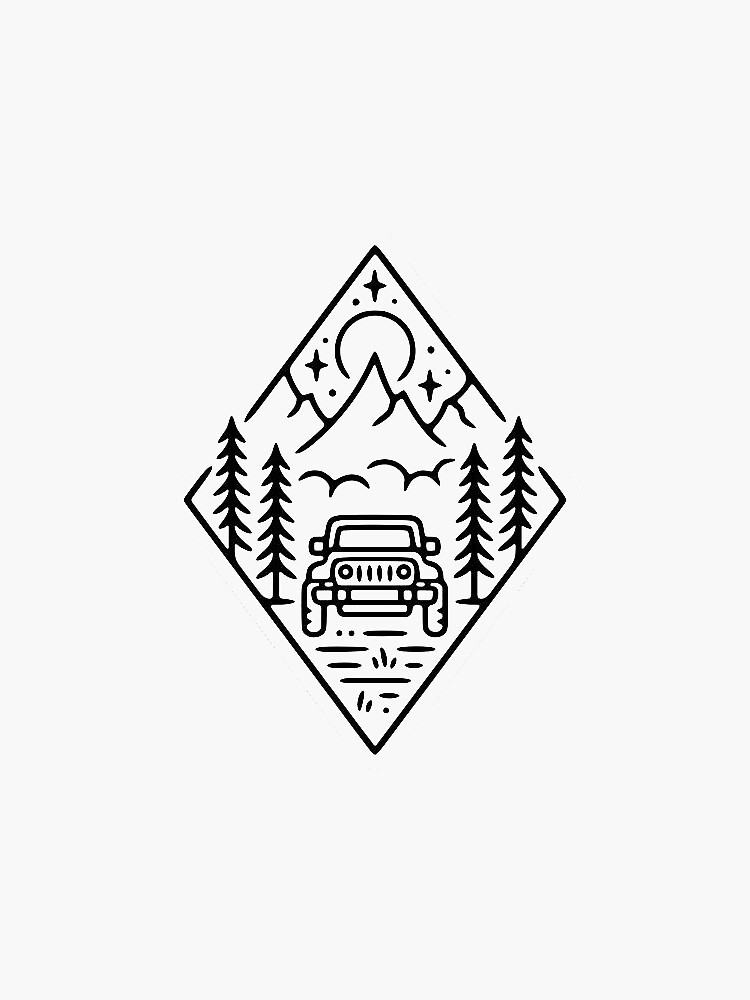 Jeep Mountain Sticker by miamanza